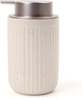 BosilunLife Dish Hand Soap Dispenser - Liquid Pump Soap Dispenser for Bathroom Decro Aprcot 12oz Ceramic Kitchen Dish Dispenser with Rust-Proof Liquid Pump Modern Refillable Lotion Bottles