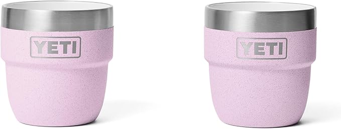 YETI Rambler 4 oz Stackable Cup, Stainless Steel, Vacuum Insulated Espresso/Coffee Cup, 2 Pack