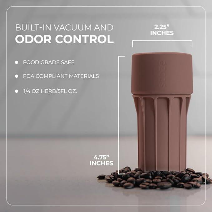 Staze Air Tight Smell Proof Container (148ml) – Vacuum Seal Jar - Waterproof Food Storage Canister, Portable Small Smell Proof Jar for Coffee, Herb, Spice & Gummies - (COSMIC TRIO)