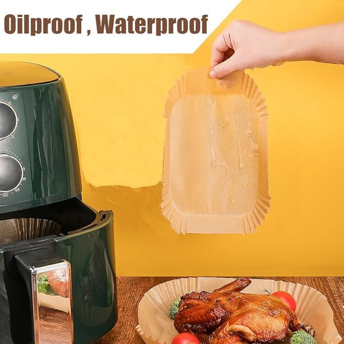 M-bestl 250 Pcs Air Fryer Liners Disposable,Food Grade Wood Pulp Parchment Paper Liners for Dual Basket DZ071 |DZ201|DZ401,Oil-proof& Non-stick(8.1x5.5 Inch,250Pcs)