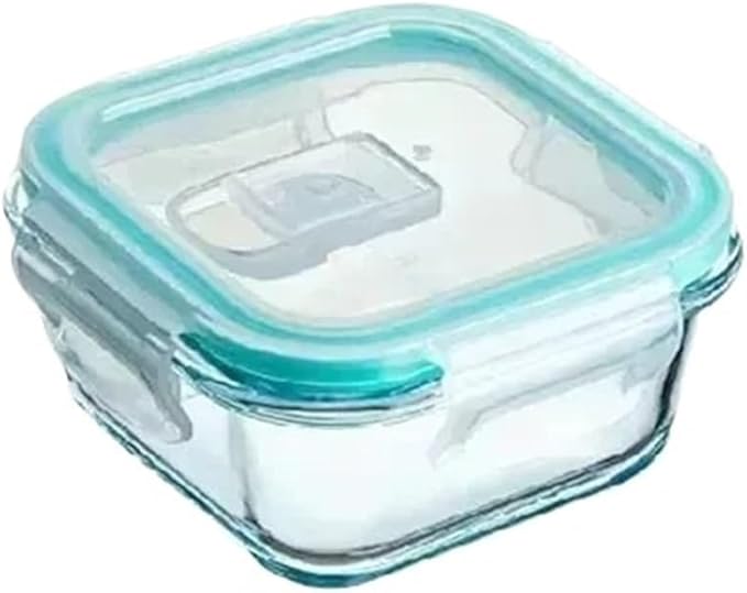 Glass Bento Lunch Box with Lid, Microwave and Dishwasher Safe Meal Prep Container for Office Food Storage(320ml)