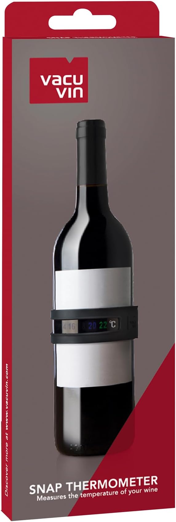 Vacu Vin Wine and Champagne Bottle Snap Thermometer - Purple