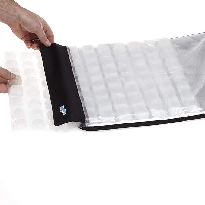 FlexiFreeze Party Mat Food Cooling Serving Platter – Buffet Display Chiller for Meat, Cheese, Fruit & Party Food Trays – Catering Supplies Cold Serving Mat Red (19" x 15")