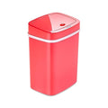 Touchless Motion Sensor Trash Can with Sealing Lid Automatic Soft Close Silent Bathroom Kitchen Office Waste Bin Narrow Rectangular ABS Hands Free Smart Home Garbage Container (Rose)