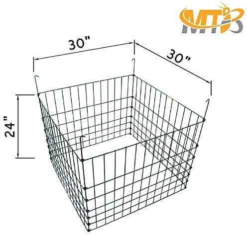 Garden Wire Compost Bin 30x30x24 inches, Green, Garden Bed Fencing