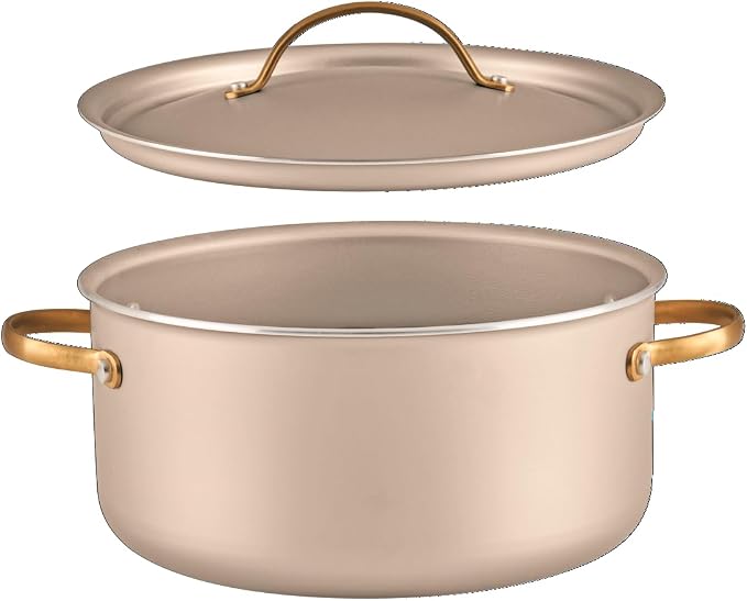 Farberware Radiant Nonstick Cookware/Pots and Pan Set with Lids and Prestige Kitchen Cooking Tools, Dishwasher Safe, 12 Piece, Champagne