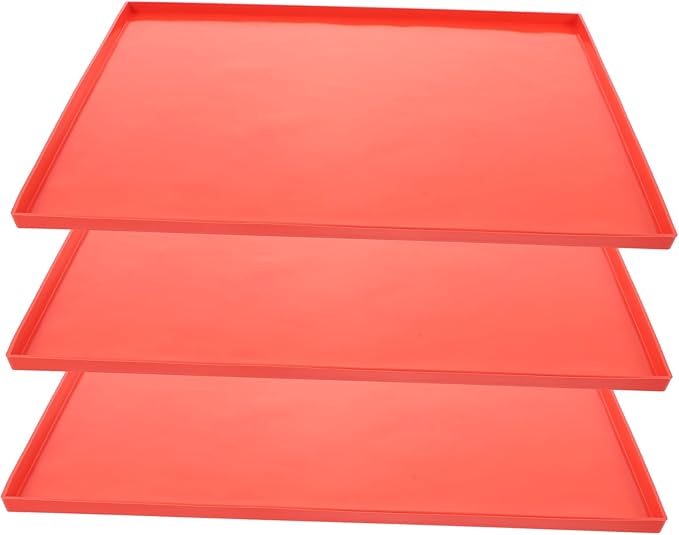 Alipis 12pcs Silicone Dehydrator Mats Food-grade Silicone Sheets for Baking and Drying Fruits Vegetables and Snacks Reusable Baking Trays