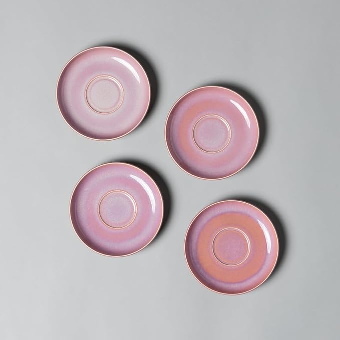 like. by Villeroy & Boch Perlemor Coral Coffee Cup Saucer, Premium Porcelain, Made in Germany, Dishwasher and Microwave Safe, 6.25x1 in