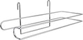 CroBlissful Paper Towel Holder for Wire Shelving 5'' D x 12'' W x 4.5'' H Hanging Paper Towel Holder Wire Shelf Accessories for Camp Dorm Laundry Room Stove Kitchen(Silver)