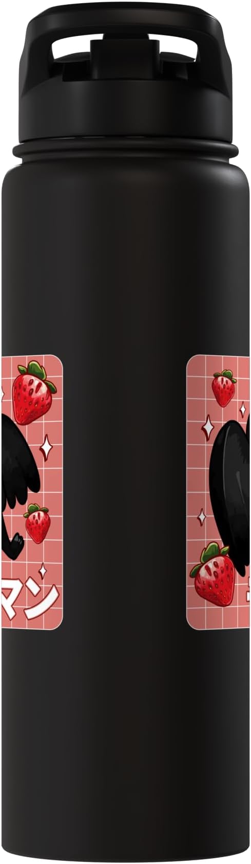 Cryptid Mothman Lover Kawaii Strawberry Milk Shake Carton Stainless Steel Insulated Water Bottle