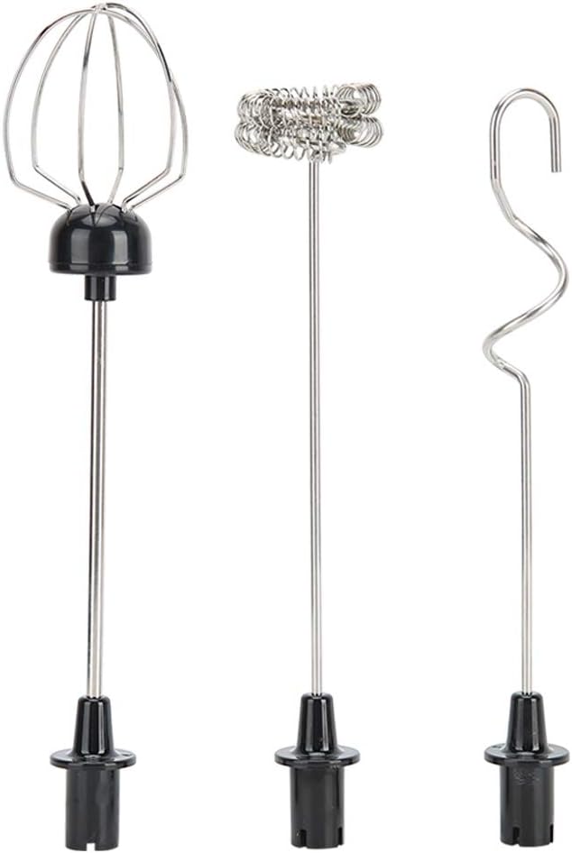 Electric Milk Frother Handheld Automatic Egg Beater USB Charging 3 Speed for Home Kitchen Black