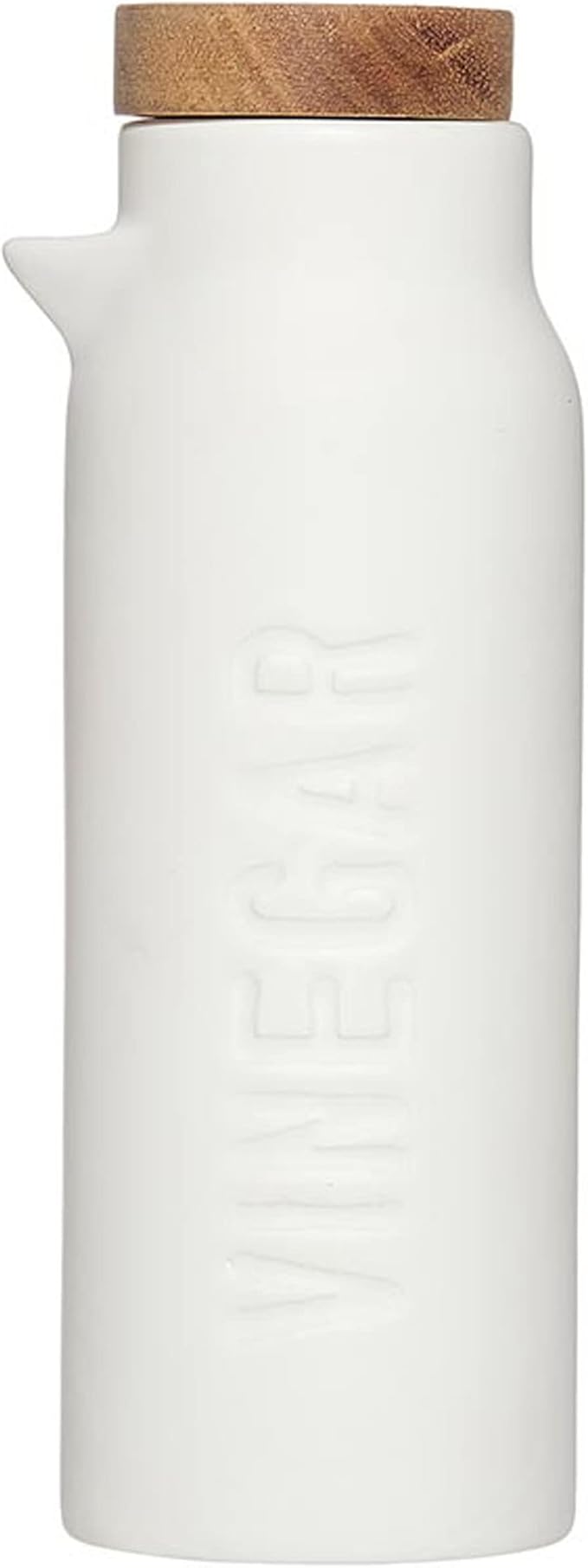 Santa Barbara Design Studio Oil and Vinegar Set of Two Ceramic Dispensers, 6.7" Tall Each, White