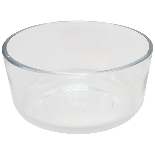 Pyrex 7201 4-Cup Glass Bowl & 7201-PC Purple Food Storage Replacement Lid (4-Pack) - Made in USA