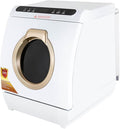Countertop Dishwasher, Portable Dishwasher With Water Tank, 3 Washing Programs, 360-Degree Water Spraying, 75°C Hot Air Drying Technology, 110v, 1200w (White+Gold)