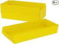 Akro-Mils 30174 Plastic Nesting Shelf Bin Box, (24-Inch x 11-Inch x 4-Inch), Yellow, (6-Pack)
