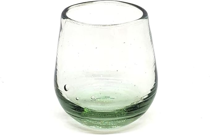 Clear 6 oz Roly Poly Glasses (set of 6), Recycled Glass, Lead-free, Toxin-Free (6 oz Roly Poly)
