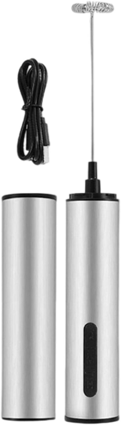 Rechargeable Milk Frother Handheld Electric Foam Maker Whisk Drink Mixer Foamer for Latte Cappuccino Ergonomic Design Hand Mixer