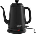 Gooseneck Electric Kettle for Coffee & Tea (Black) | 1L Capacity, 1000W Fast Heating, Stainless Steel, Auto Shut-Off, Boil-Dry Protection, BPA-Free