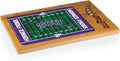 PICNIC TIME NCAA Icon Glass Top Cutting Board & Knife Set, Cheese Boards Charcuterie Boards, Serving Platter, (Parawood & Bamboo)