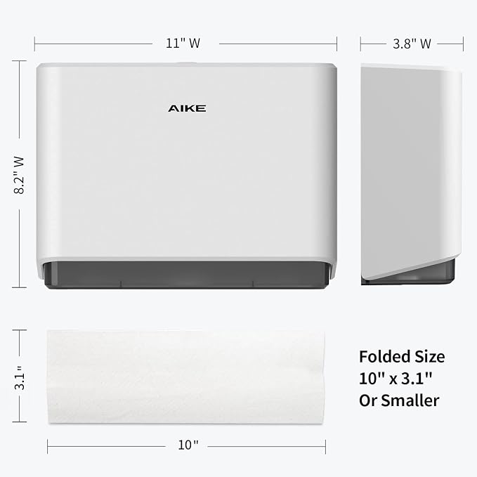 AIKE Wall Mount Automatic Soap Dispenser and Paper Towel Dispenser,Model AK1205 & AK5101