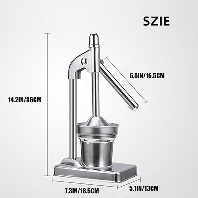 Cast Iron Juicer Hand Press, Cast Iron Manual Juicer, Stainless Manual Casts Iron Juicer, Heavy Duty Countertop Lime Citrus Crush Machine, Easy to Clean, Home, Kitchen, Bar