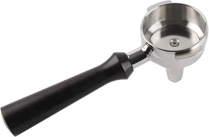 TOPINCN 58mm Coffee Portafilter with Wooden Handle, Stainless Steel, Commercial Grade, Compatible with EXPOBAR, RANCILIO, FAEMA, GEMILAI