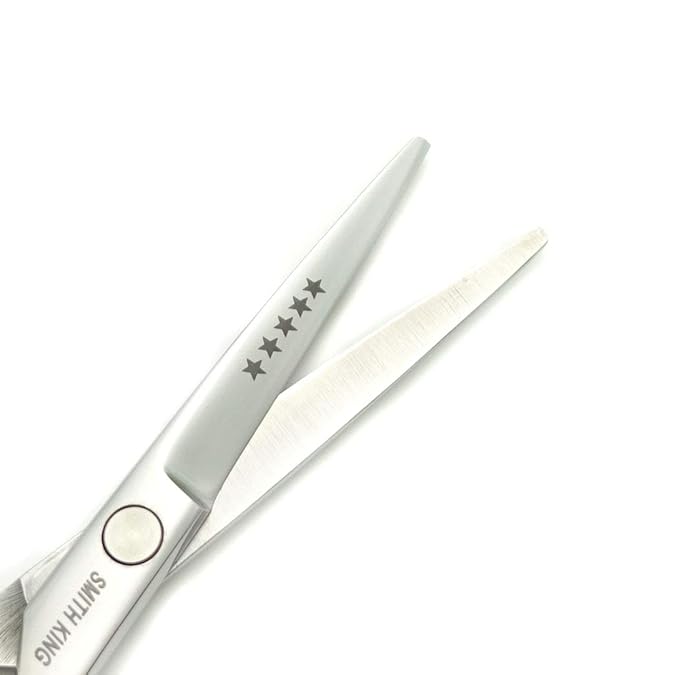 5.5 Inches Hair Cutting Scissors Set with Razor Combs Lether Scissors Case,Hair Cutting Shears Hair Thinning Shears for Personal and Professional (Silver)