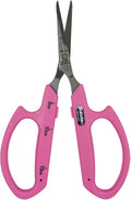 Saboten Stainless Steel Straight Blade Trimming Scissors Pink PT-12 160mm Precision Gardening Bonsai and Floral Shears Made in Japan