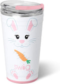 Swig Life 24oz Party Cup, Stackable Insulated Travel Coffee Tumbler with EZ Slider Lid, Cup Holder Friendly Travel, Stainless Steel 24 oz Tumbler, Reusable Mug (Easter Bunny)
