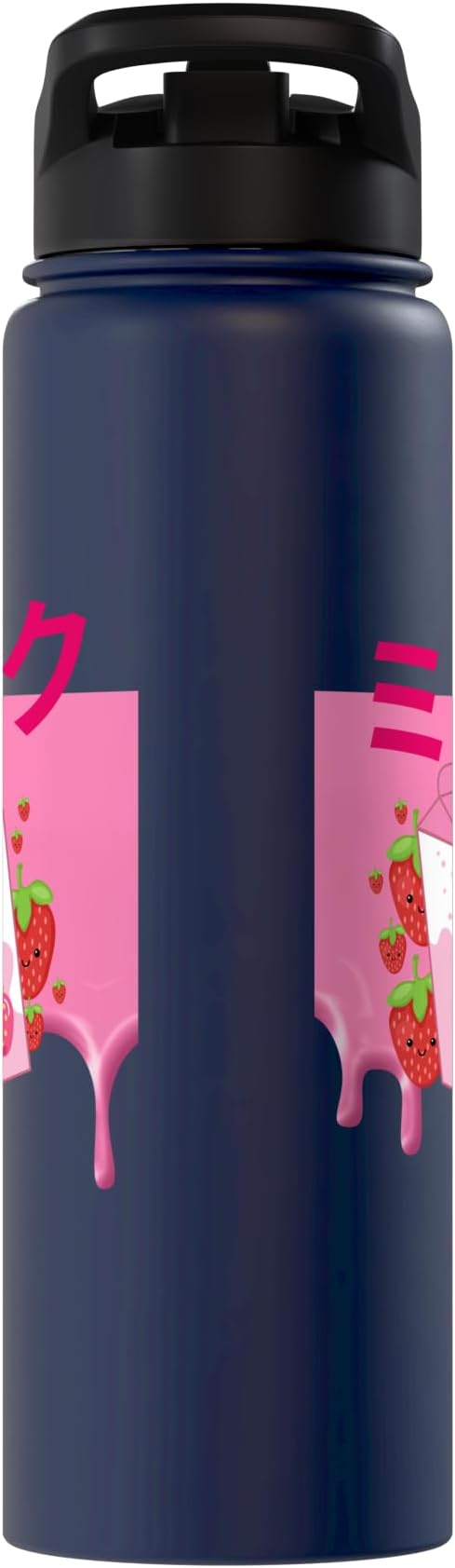 Retro 90s Japanese Kawaii Strawberry Milk Shake Carton Funny Stainless Steel Insulated Water Bottle