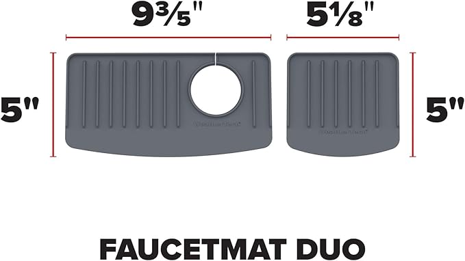 WeatherTech FaucetMat Duo - Protect Your Kitchen & Bathroom Countertops - Tan/Sand
