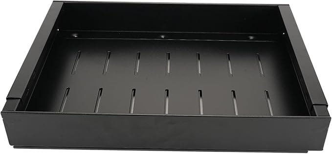 GOTOTOP Black Minimalist Expandable Pull Out Drawer Kitchen Cabinet Organizer with Adhesive Film