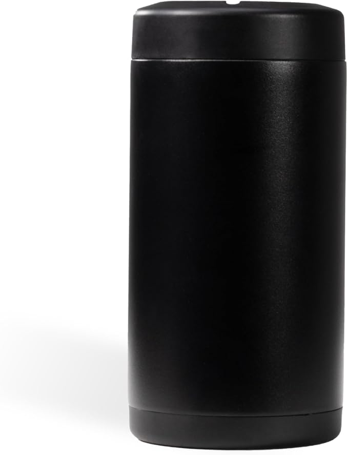 HydroJug Tall Can Cooler 16 oz, Stainless Steel Can Holder, Black
