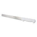 Dexter-Russell 31605 Basics Scalloped Slicer Knife, 12" Blade, Carving Knife for Meats, Roasts, Hams, Poultry, Fibrous Cuts, White Handle