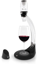 Vinturi Wine Aerator Deluxe Essential Red Wine Pourer and Decanter Tower Stand Set Easily and Conveniently Aerates Wine by the Bottle or Glass and Enhances Flavors with Smoother Finish, Black