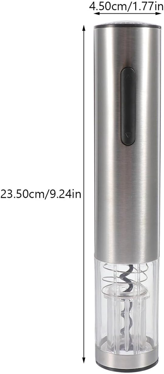 Sosoport Automatic Electric Wine Bottle Opener Rechargeable Stainless Steel Corkscrew with Foil Cutter Vacuum Stopper USB Charging Base for Home Party Bar Use