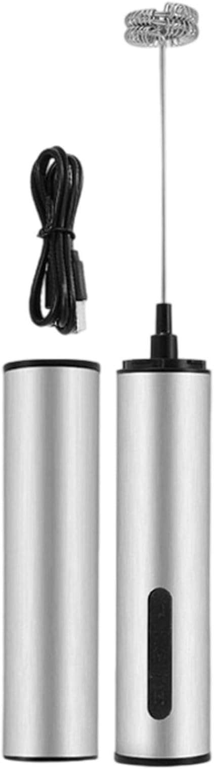 Rechargeable Milk Frother Handheld Electric Foam Maker Whisk Drink Mixer Foamer for Latte Cappuccino Ergonomic Design Hand Mixer