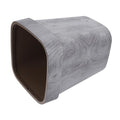Cabilock Unique Wood Grain Pattern Trash Can Indoor Paper Wastebasket for Kitchen Bathroom Living Room Office Sturdy Sturdy No Lid Light Grey