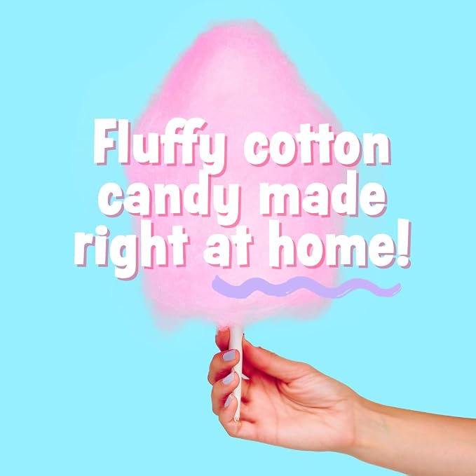 Cotton Candy Express Floss Sugar Variety Pack with 5 - 11oz Plastic Jars of Grape, Orange, Pink Vanilla, Blue Raspberry, Cherry Flossing Sugars Plus 50 Paper Cotton Candy Cones