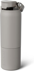 BrüMate Rise 25oz Water Bottle With 100% Leakproof Covered Silicone Straw | Insulated Stainless Steel Water Bottle | Cup-Holder Friendly | Fast Flow | Soft Sip Silicone Spout | BPA-Free (Mocha)