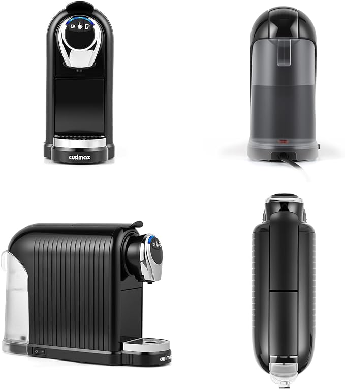 CUSIMAX Coffee Maker for Nespresso Original, Single Serve Espresso Coffee Machine with Capsule Storage, Programmable 3 Brew Sizes, 19Bar High Pressure, 27oz/0.8L Removable Reservoir, Energy Saving