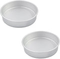 8×2 round Cake Pans Set of 2,Aluminum cake tin baing pan for birthday cake party cake (8×2 round Cake Pans, Set of 2)