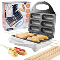 MasterChef Corn Dog Maker w 50 Skewers- Electric Nonstick Kitchen Baker- Fryer Machine Makes Hot Dogs, Cheese Mozzarella Sticks, Cake Pops, BBQ, Carnival Food, Apps & Parties- Fathers Day Gift for Dad