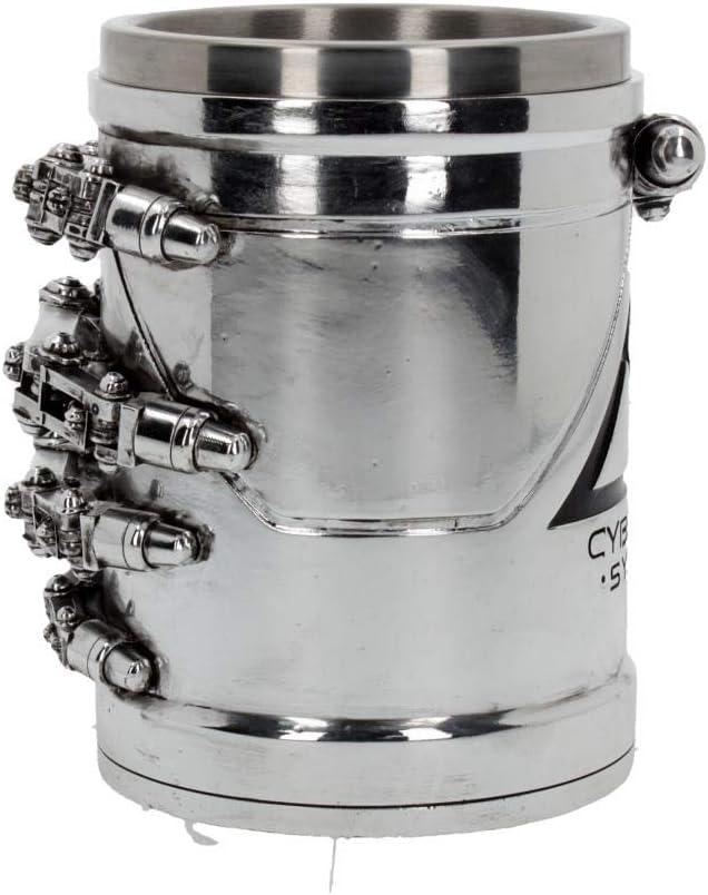 Nemesis Now T-800 Terminator 2 Judgement Day Tankard Mug Featuring the Cyberdyne Systems Logo, Officially Licensed Hand-Painted Resin, Futuristic Sci-Fi Decor, 17cm