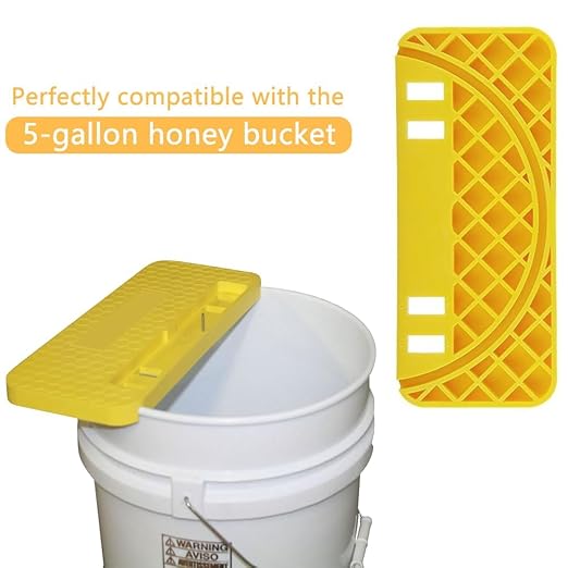 15PCS Honey Extractor Kit, 2 Pack 5 Gallon Honey Bucket with Gate, 58-90% Refractometer, Honey Strainer, Beekeeping Harvesting Equipment with Hive Tool, Frame Gripper, Uncapping Knife & Gloves