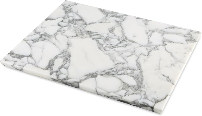 Koville Italian Natural Marble Cutting Board for Kitchen, 16x20inch Extra Large Hand Crafted Marble Slab for Cheese, Charcuterie, Pastry Board - Wedding Gift, House Warming Gift