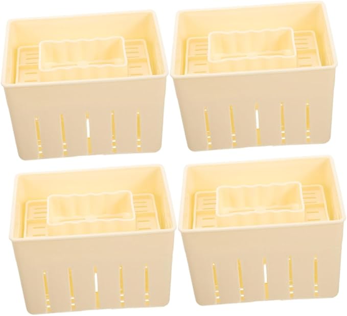 SHOWERORO 4pcs Tofu Press Mould Diy Tofu Maker for Homemade Cheese Compact Kitchen Tool for Lightweight and Easy to Clean Friends
