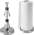 Picowe Stainless Steel Paper Towel Holder, Designed for Easy One-Handed Operation, Sturdy Weighted with Suction Cups Paper Towel Dispenser Countertop, FIt for Standard Paper Towel Rolls
