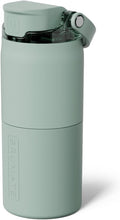 BrüMate Rise 18oz Water Bottle with Covered Silicone Straw | 100% Leakproof Insulated Kids Water Bottle | Cup Holder Friendly Base | 18oz (Sage)