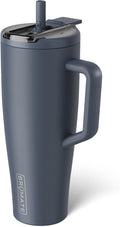 BrüMate Era Flip 40oz Tumbler with 100% Leakproof Covered Straw Lid | Hygienic Covered Straw | Insulated Stainless Steel Water Bottle with Handle | Cup Holder Friendly | BPA-Free (Nightfall Blue)